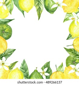 Watercolor Lemon Frame Card