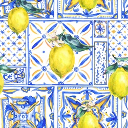 blue lemons tile | Stock Photo and Image Collection by Depiano ...