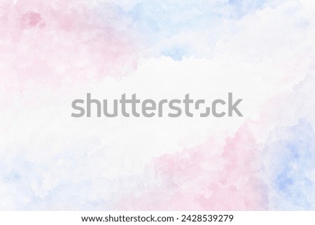 watercolor light blue background. watercolor background with clouds