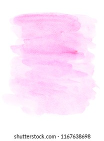 Watercolor Light Pink Spot On White Stock Illustration 1167638698