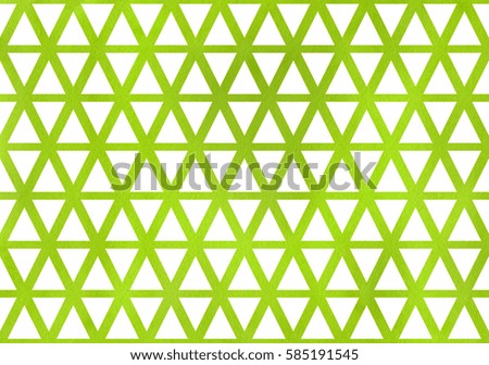 Watercolor lime green triangle pattern. 