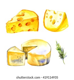 Watercolor Milk Cheese Set 