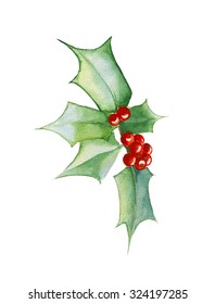 Watercolor Mistletoe