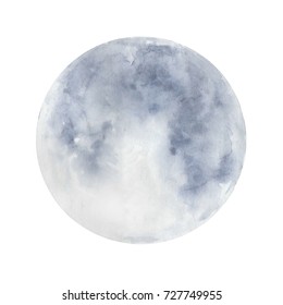 Watercolor  Moon