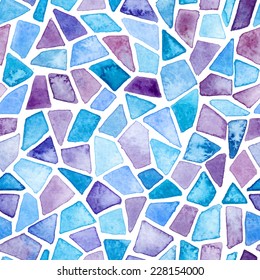 Watercolor Mosaic Seamless Pattern