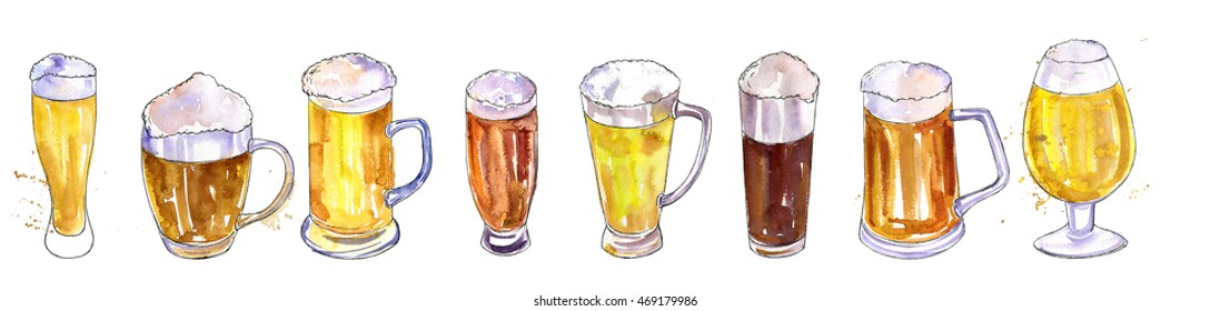 Download Beer Watercolor High Res Stock Images Shutterstock