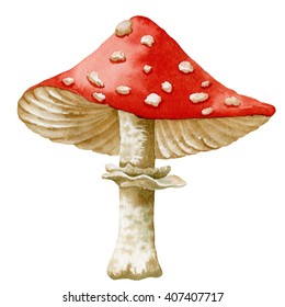 Watercolor Mushroom