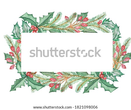 Similar – Frame with tropical palm leaves and flowers