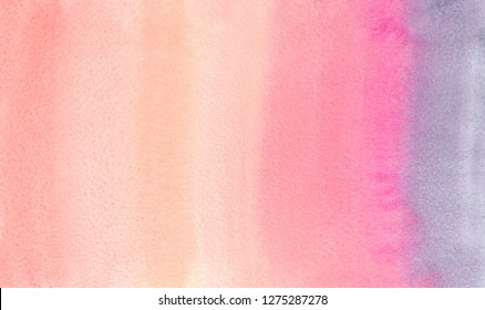 Watercolor ombre stripes background, rainbow water colour design for text, print,paper, textile, banner, tag,label

color like  pink, orange, purple, grey, yellow, magenta, blue, violet, peach, red