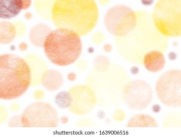 Watercolor Orange Polka Dot Background