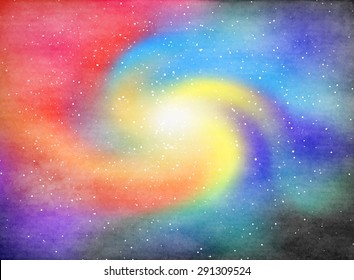 Watercolor Outer Space.