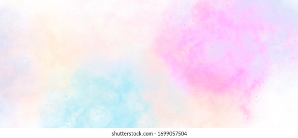 Watercolor paint like gradient background pastel ombre style  Iridescent template for brochure  banner  wallpaper  mobile screen  Neon hologram theme