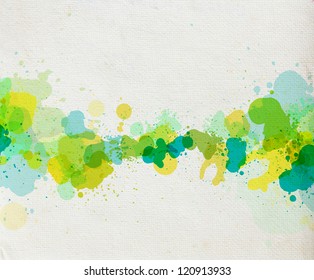 Watercolor Paint Splash On Paper Texture Background