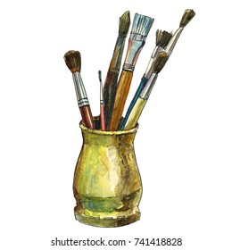 3,315 Paint brushes in a jar Stock Illustrations, Images & Vectors ...