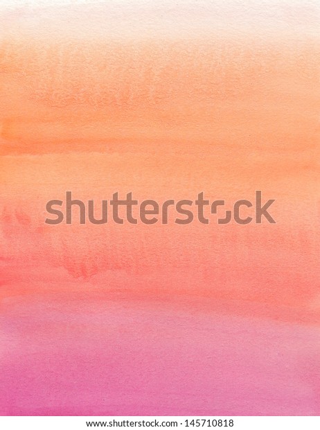 Watercolor Painting Beige Orange Pink Gradient Stock Illustration 145710818