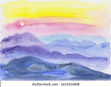 Abstract Sunrise Painting Images Stock Photos Vectors Shutterstock