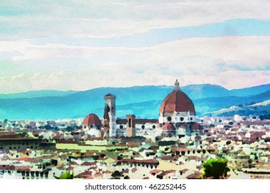 894 Florence watercolor Images, Stock Photos & Vectors | Shutterstock