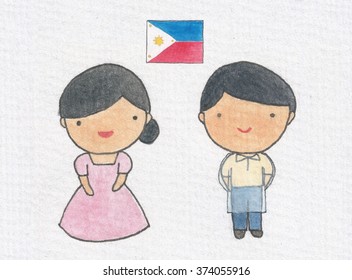 55 Traditional clothes filipino Stock Illustrations, Images & Vectors ...