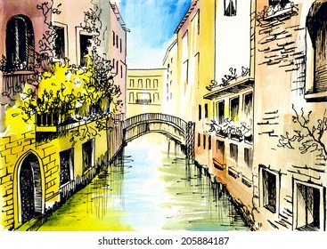 1,111 Venice watercolor painting Images, Stock Photos & Vectors ...