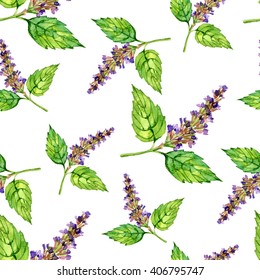 Watercolor Patchouli Pattern