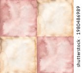 Watercolor Patchwork Seamless Pattern, old style paper in pink and beige color. repeat paper for fabric, printing design