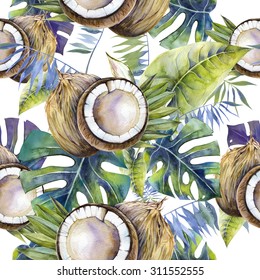 Watercolor Pattern Coconut