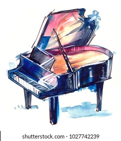 ピアノ 水彩 の画像 写真素材 ベクター画像 Shutterstock