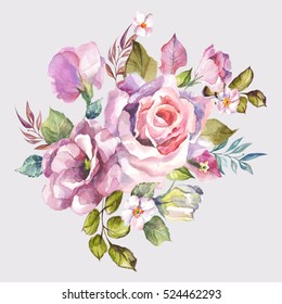 Similar Images, Stock Photos & Vectors of watercolor flowers. floral ...