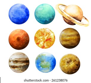 水色惑星 太陽 水星 金星 地球 火星 木星 土星 天王星 海王星 のイラスト素材 Shutterstock