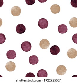 Watercolor Polka Dot Circles Pattern