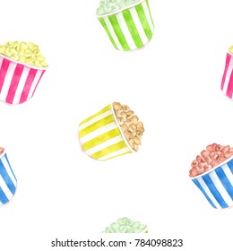 Watercolor Popcorn Set