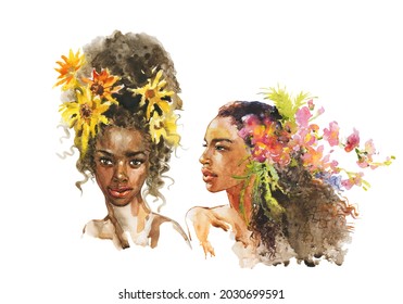 1,014 Watercolor african lady Images, Stock Photos & Vectors | Shutterstock