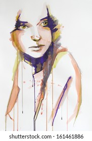 watercolor portrait of beautiful girl | handmade | self made | painting 