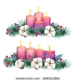 Watercolor Purple Advent Candle Dividers