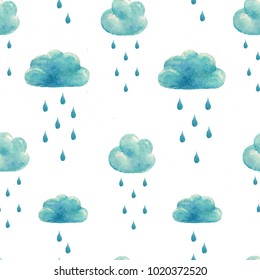 Watercolor Rain Clouds Stock Illustration 1020372520 | Shutterstock