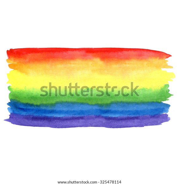 Watercolor Rainbow Colors Gay Lesbian Lgbt Stock Illustration 325478114