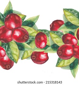 	Watercolor Rasberry Pattern