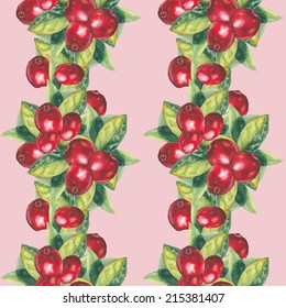 	Watercolor Rasberry Pattern