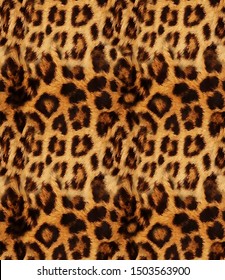 watercolor real leopard texture seamless pattern design