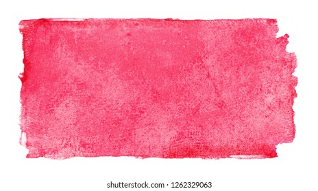 Watercolor Rectangle On White As Background