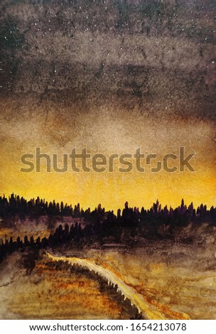 Similar – Image, Stock Photo discolorated forest Nature