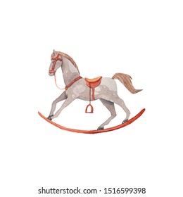 705 Rocking horse watercolor Images, Stock Photos & Vectors | Shutterstock