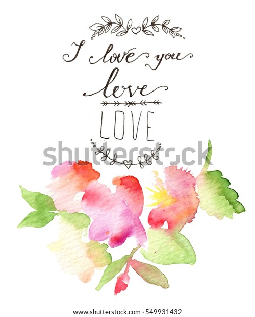 Watercolor\
rose. Perfect for your design and greeting cards. Set of different\
hand drawn text dividers for your\
design.