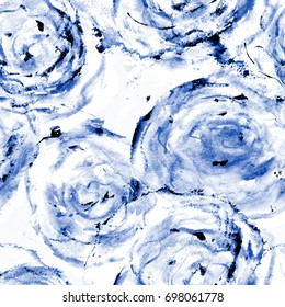 水彩のバラ 白黒のシームレスなパターン 背景に花柄のテクスチャー 壁紙 繊維 ドレス リネン 手描きの水彩の花がphotoshopでデジタル仕上げ 抽象的なパターン の イラスト素材 Shutterstock