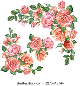 Elagant Rose Flower Pattern Beautiful Floral Stock Illustration ...