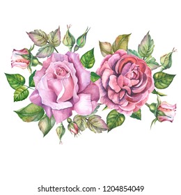 Floral Greeting Card Heart Flowers Illustration Stock Illustration ...