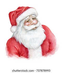 Watercolor Santa Claus Illustration