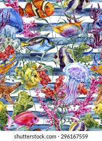 Coral Reef Fish Watercolor Images Stock Photos Vectors Shutterstock