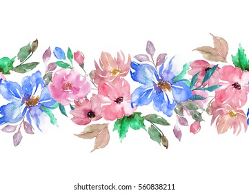 Watercolor Floral Border Images, Stock Photos & Vectors | Shutterstock