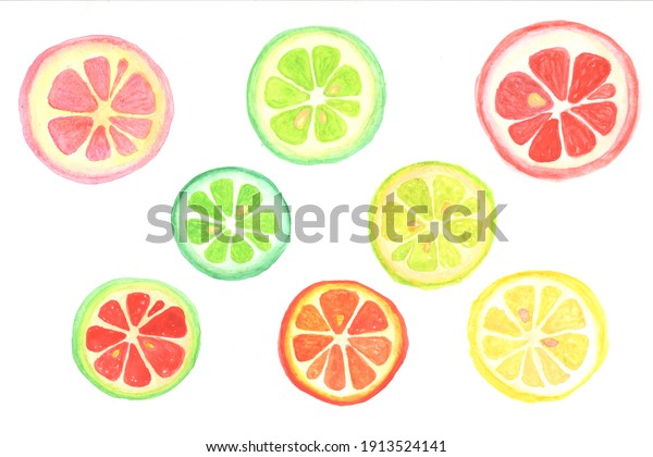 果物 輪切り のイラスト素材 画像 ベクター画像 Shutterstock